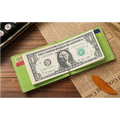 Slim Leather Wallet with Metal Money Clip